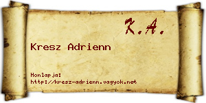 Kresz Adrienn névjegykártya
